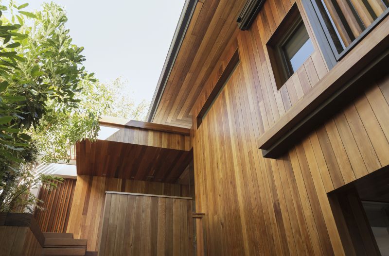 Wood Siding with Natural Finish
